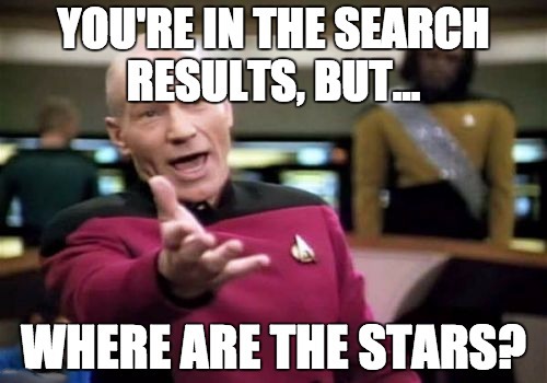 How to add start in organic search results