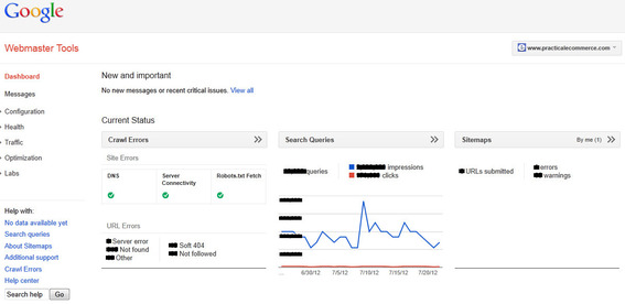 Google Webmaster Tools