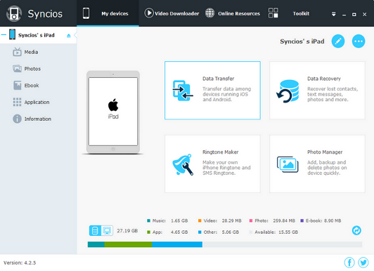 syncios data recovery mac