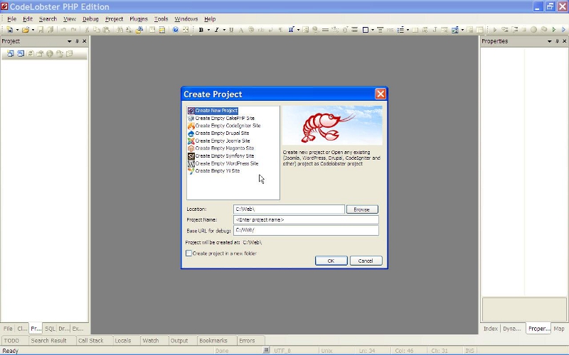 codelobster-create-project