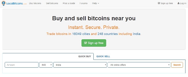 LocalBitcoins - Buy Cryptocurrency in India