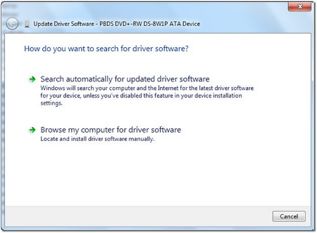 Choose to update drivers online