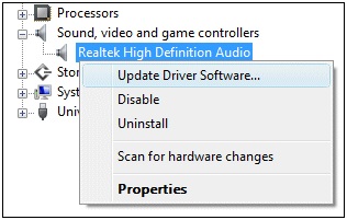 choose update drivers in windows 10