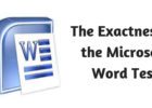 The Exactness of the Microsoft Word Test