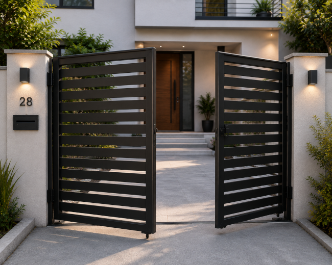 Folding gate design for a small house with limited space