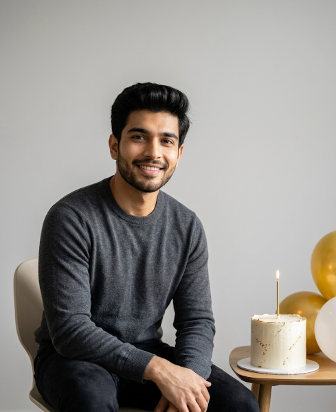 Minimalist Birthday Portrait