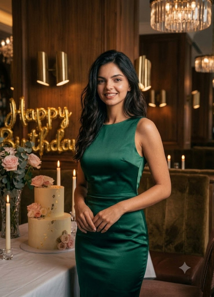 Satin Dress Birthday