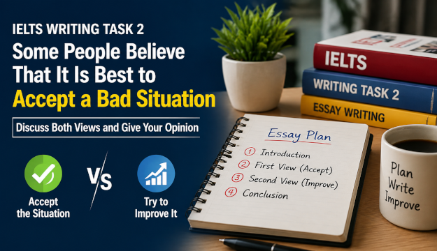 Some People Believe That It Is Best to Accept a Bad Situation IELTS Essay