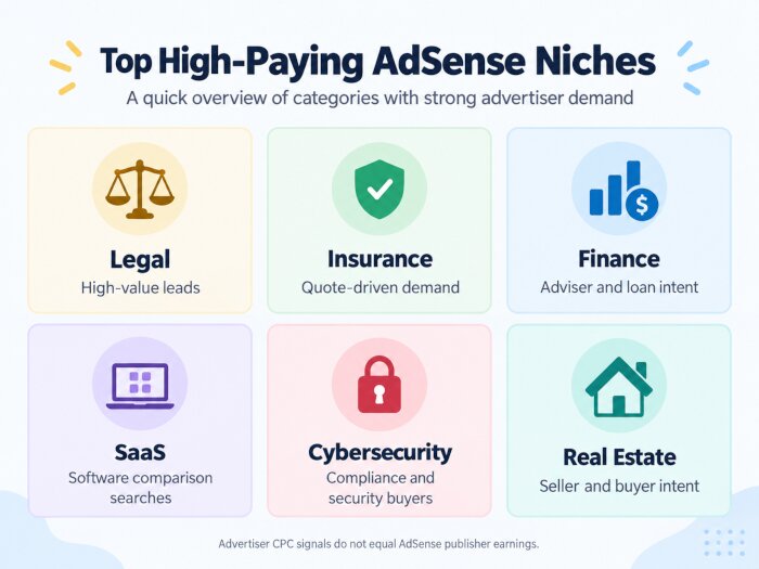 Top high-paying AdSense niches
